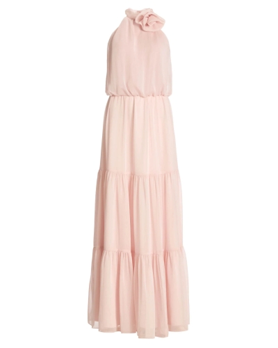 Swing Evening dress with flower soft pink