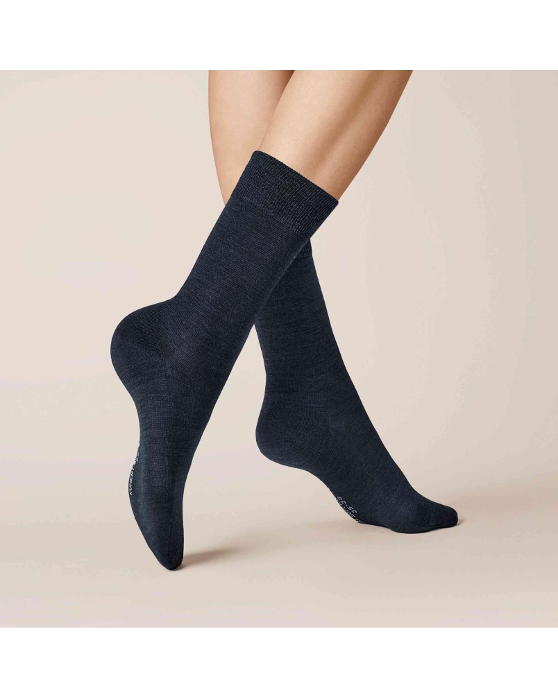 Kunert Soft wool cotton socks marine