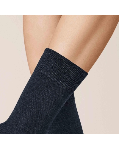 Kunert Soft wool cotton socks marine