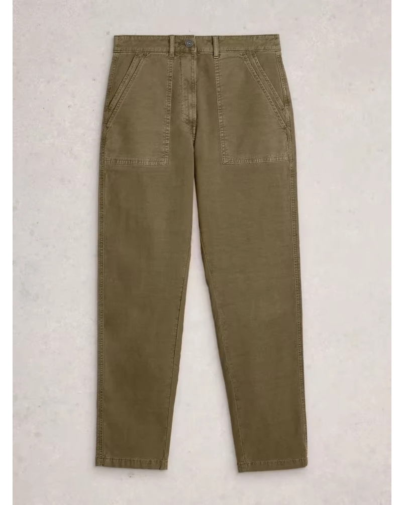 White Stuff Twister chino khaki grn
