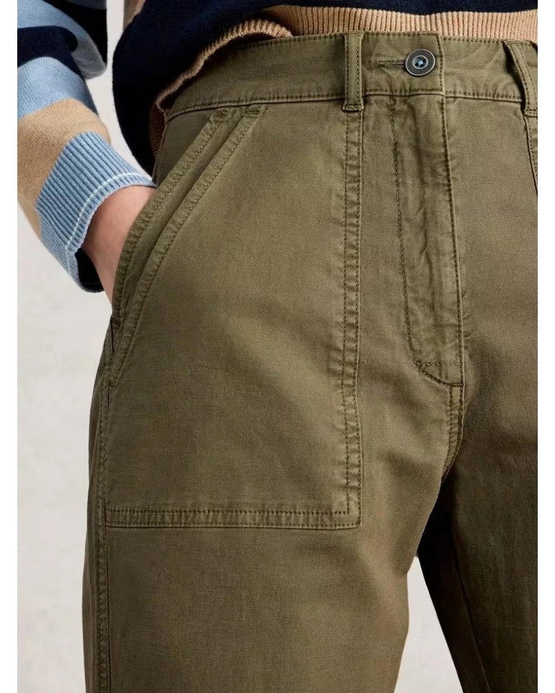 White Stuff Twister chino khaki grn