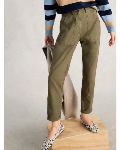 White Stuff Twister chino khaki grn