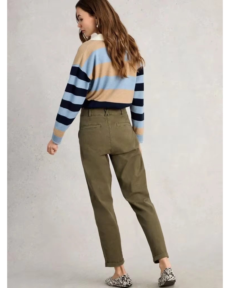 White Stuff Twister chino khaki grn