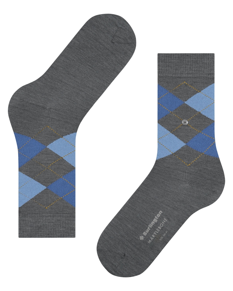 Burlington Marylebone dames sokken dark grey