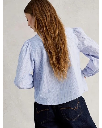 White Stuff Sammy smock top blue mlt