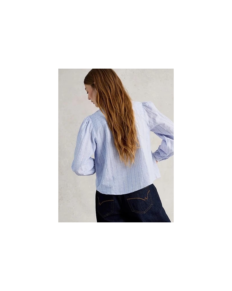 White Stuff Sammy smock top blue mlt