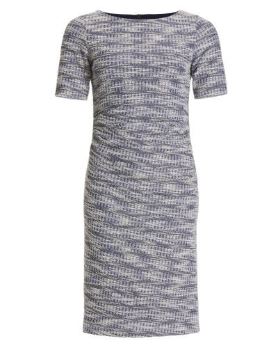 Swing Sheath bouclé dress navy ivory navy/ivory