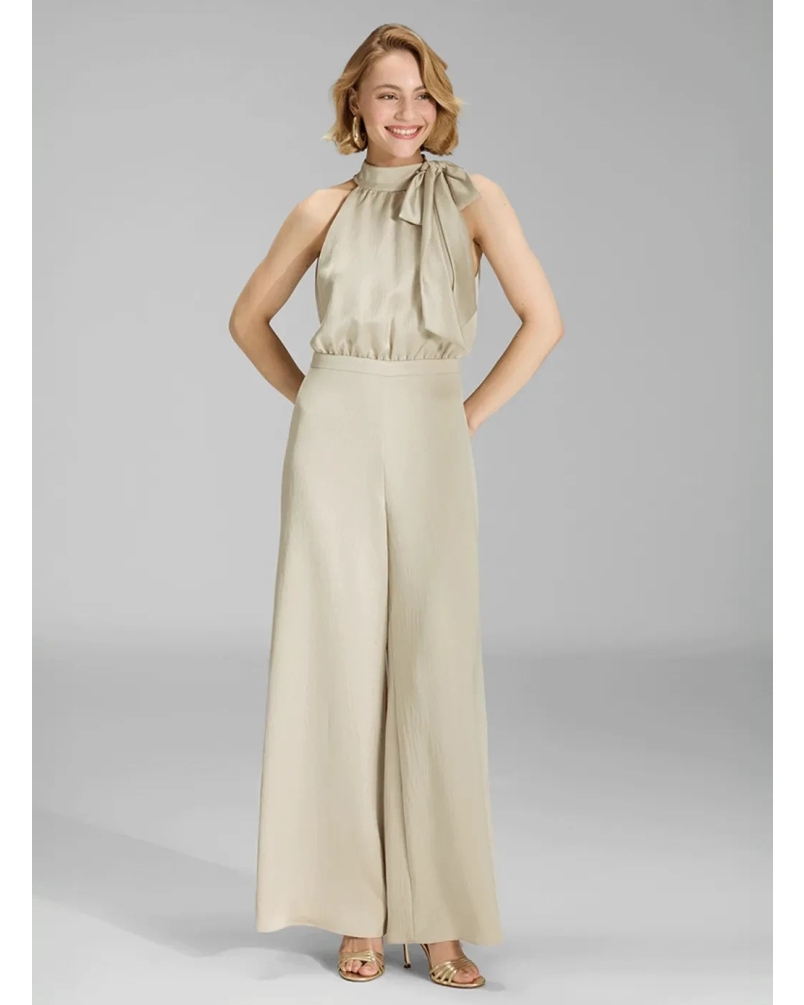Swing Jumpsuit satin champagne satin champagne