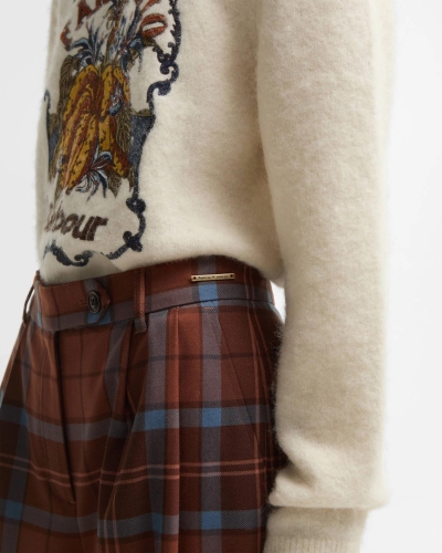 Barbour x Farm Rio Allamanda trouser tropical tea tartan