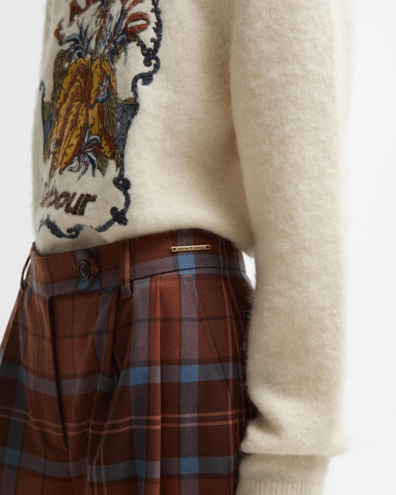 Barbour x Farm Rio Allamanda trouser tropical tea tartan