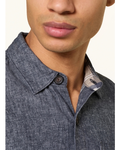 Barbour Stillwater linen blend overshirt navy