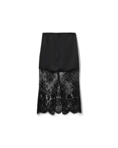 Sofie Schnoor Selene satin maxi skirt black
