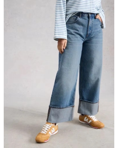 WHITE STUFF White Stuff Bailey straight turn up jean