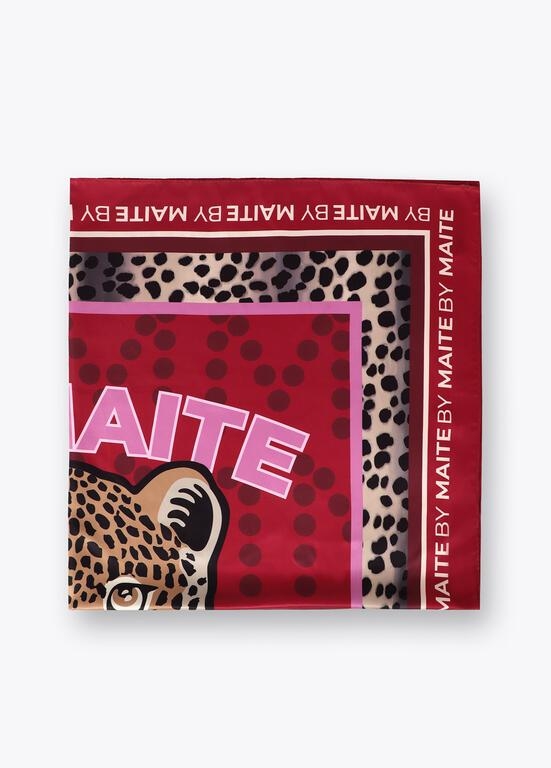 Lola Casademunt by Maite Tiger face scarf red-brown
