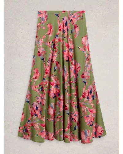White Stuff Hope maxi skirt green multi green ml