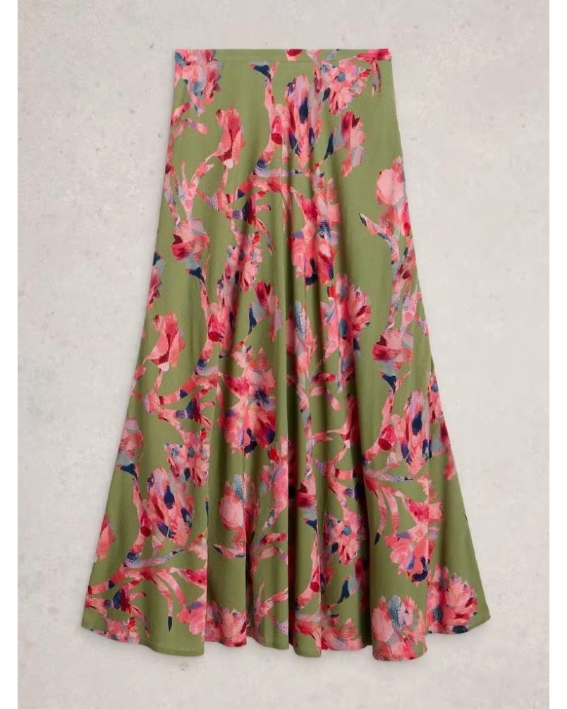 White Stuff Hope maxi skirt green multi green ml