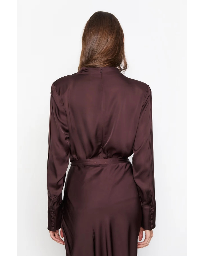 ARLENE BLOUSE dark brown