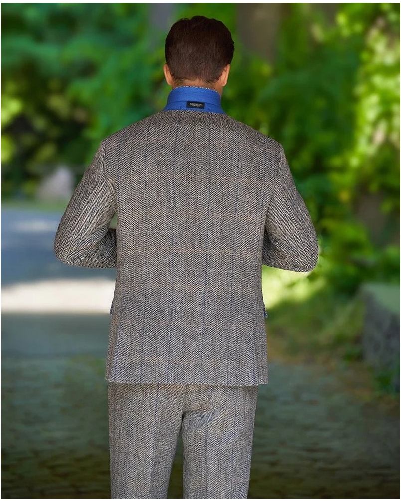 Wellington of Bilmore London grey herringbone