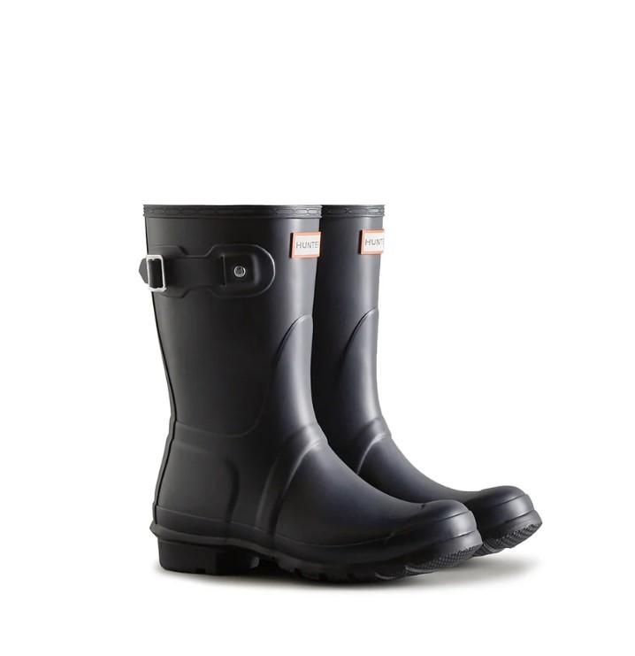 Hunter Women's original short wellington boots navy