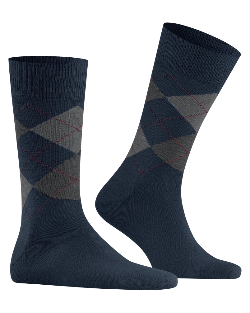 Burlington Edinburgh heren sokken marine