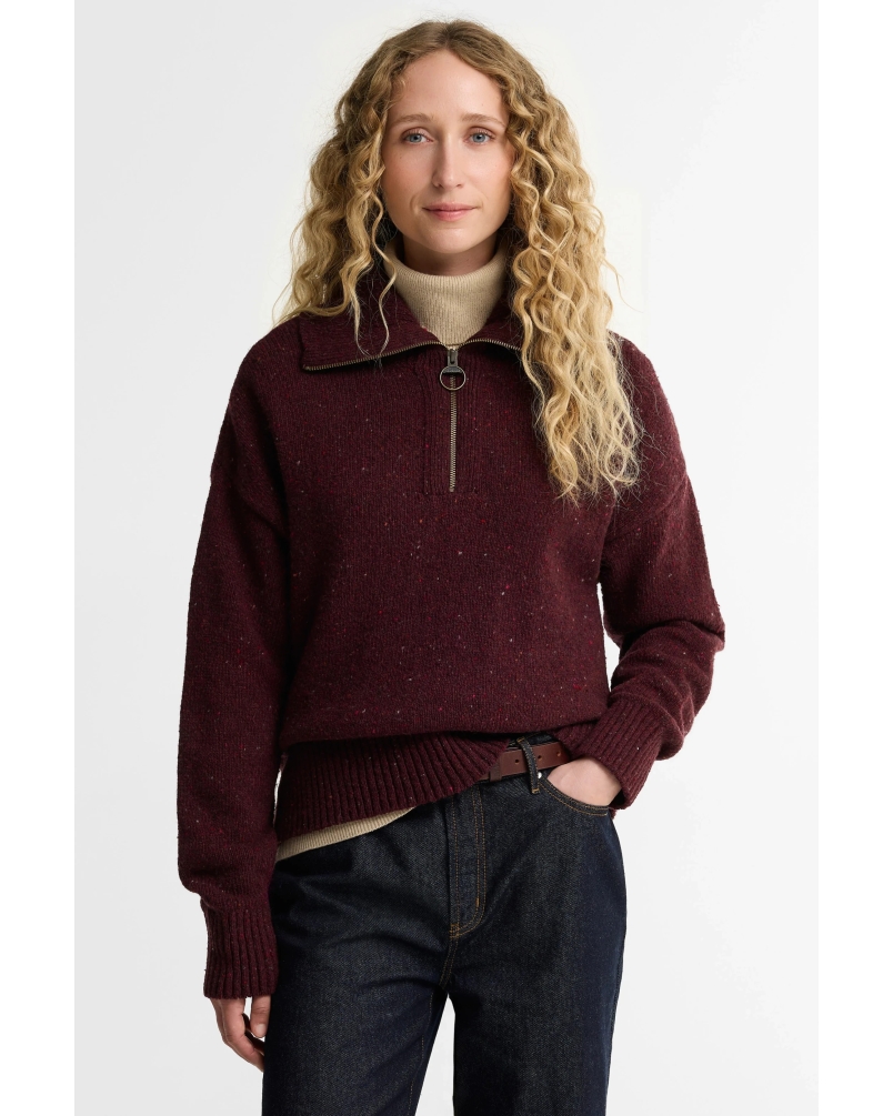 Barbour Lavensdale quater-zip jumper fig