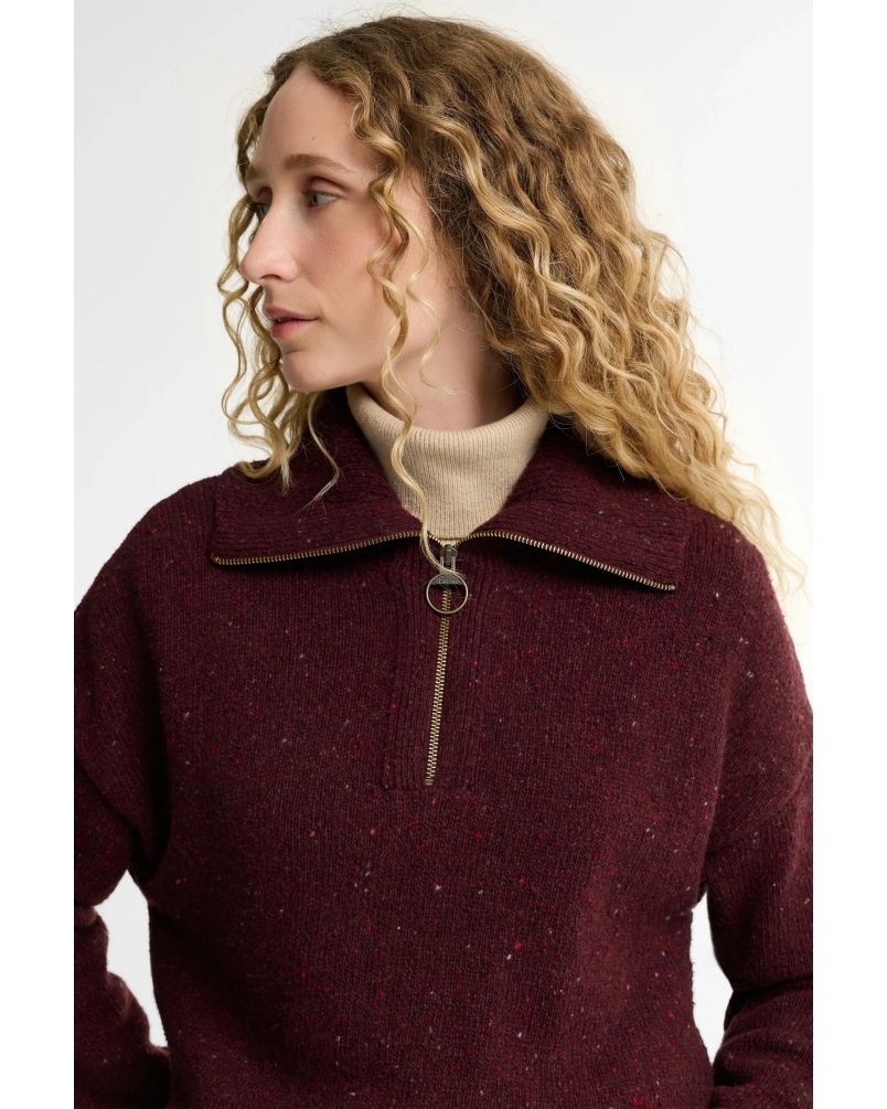 Barbour Lavensdale quater-zip jumper fig