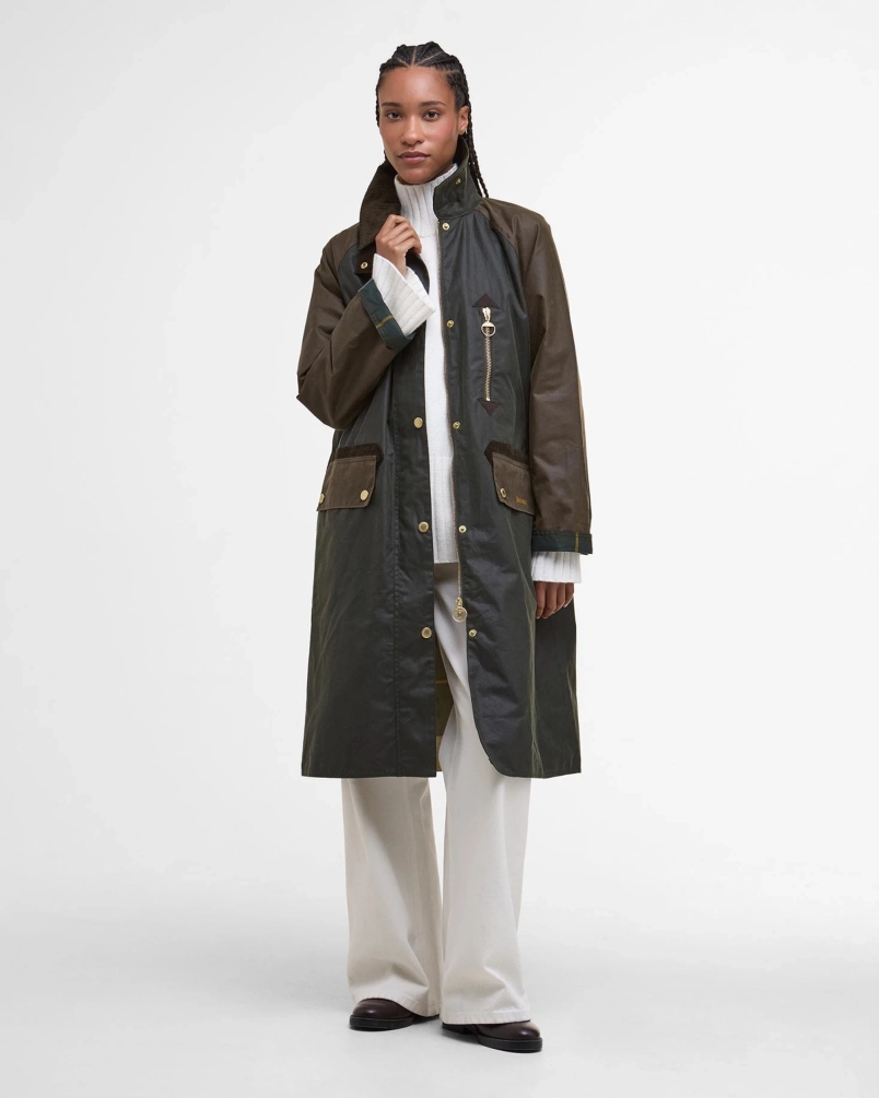 Barbour Evette wax jacket fern/beech/ancient tartan