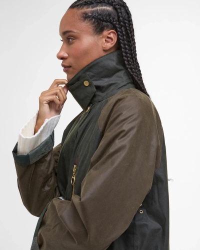 Barbour Evette wax jacket fern/beech/ancient tartan