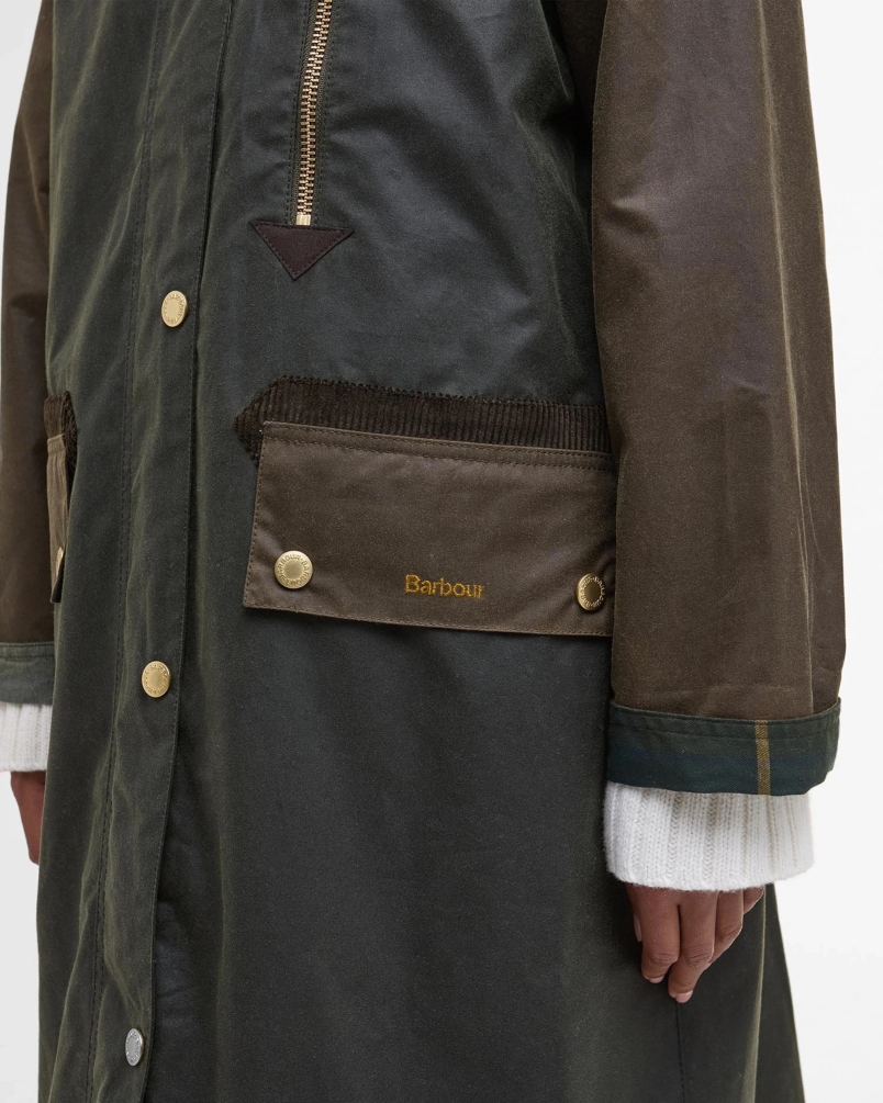 Barbour Evette wax jacket fern/beech/ancient tartan