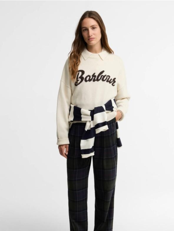 Barbour Ivybridge crew neck jumper ecru