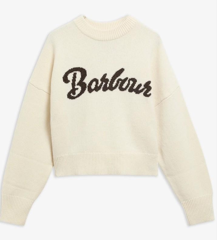 Barbour Ivybridge crew neck jumper ecru
