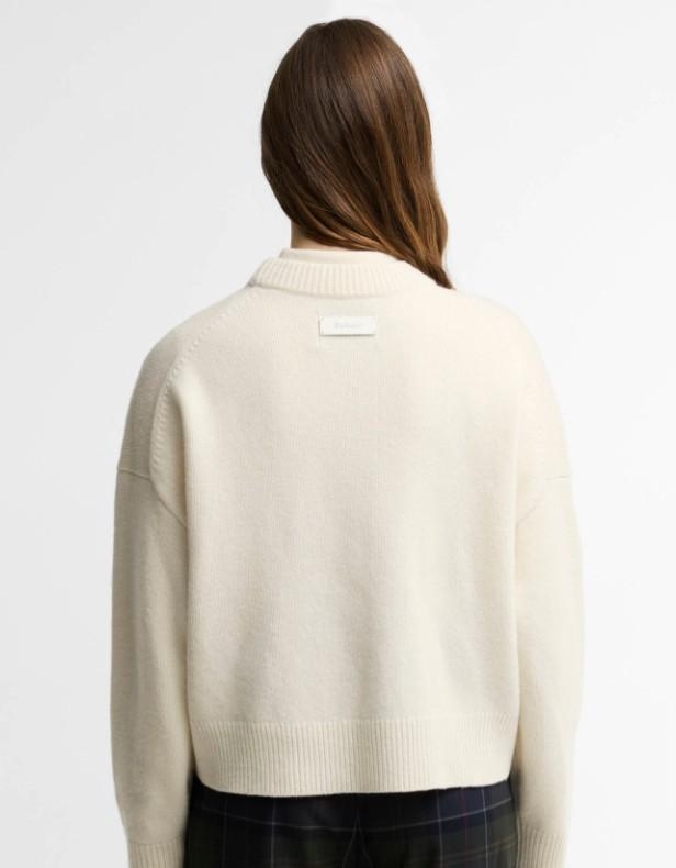 Barbour Ivybridge crew neck jumper ecru
