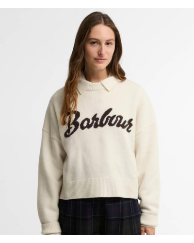 Barbour Ivybridge crew neck jumper ecru