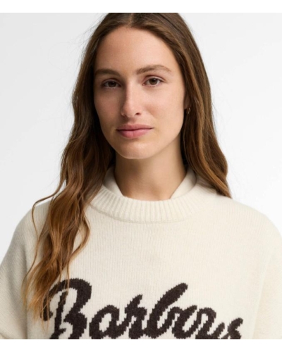 Barbour Ivybridge crew neck jumper ecru