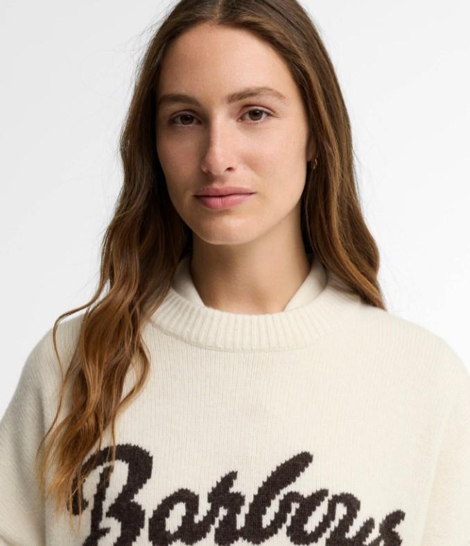 Barbour Ivybridge crew neck jumper ecru