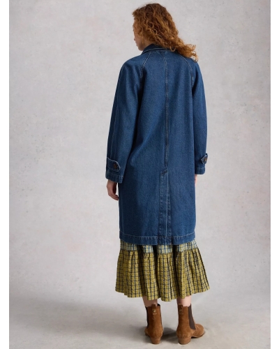 White stuff Oakleigh denim coat mid denim