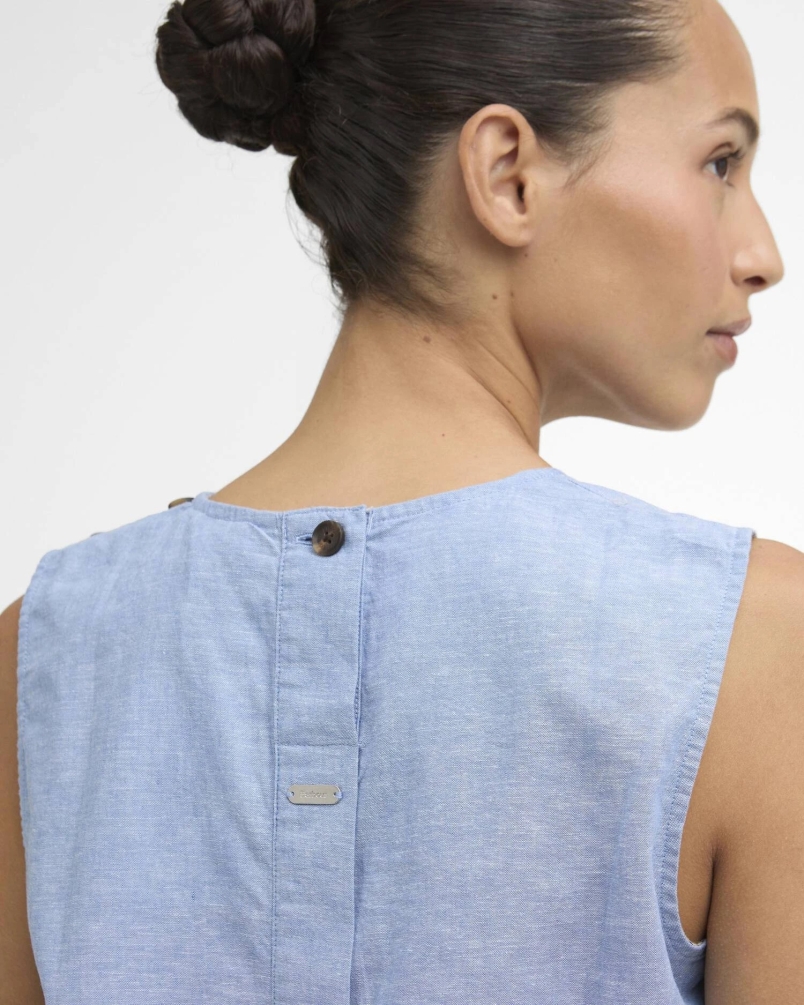 Barbour Josie top light chambray