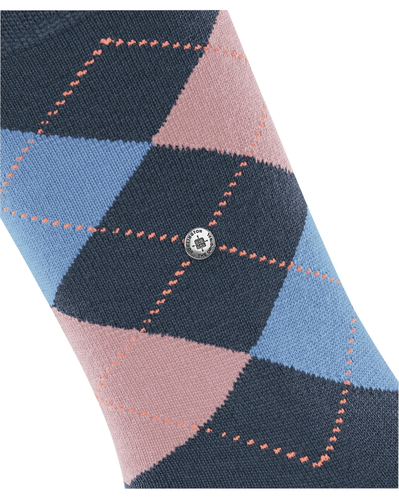Burlington Marylebone dames sokken dark blue melange