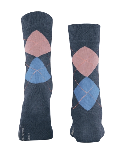 Burlington Marylebone dames sokken dark blue melange