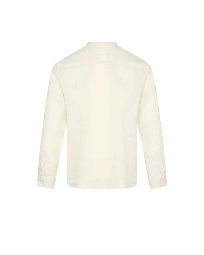 Mos mosh Gallery Theo linen stand shirt ecru