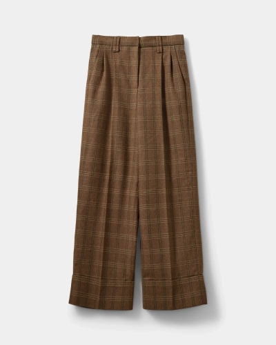 Sofie Schnoor Rosana checked trousers maple brown check