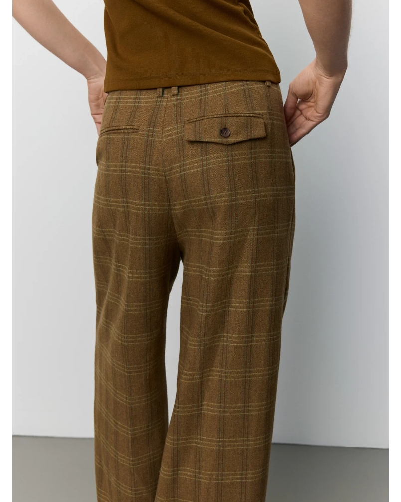 Sofie Schnoor Rosana checked trousers maple brown check