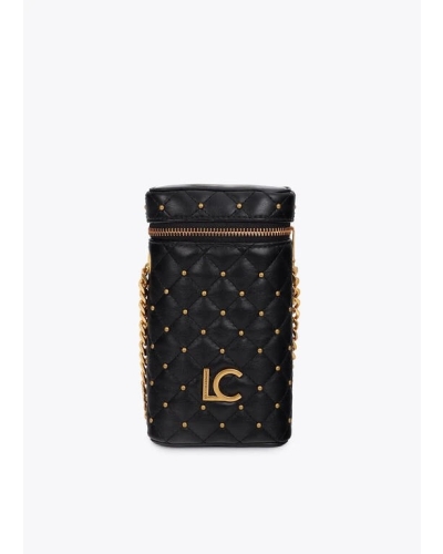 Lola Casademunt Quilted Leather phone pouch mini Studs black