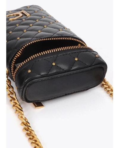 Lola Casademunt Quilted Leather phone pouch mini Studs black