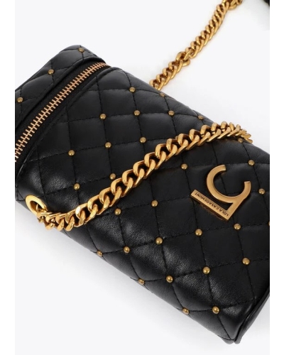 Lola Casademunt Quilted Leather phone pouch mini Studs black