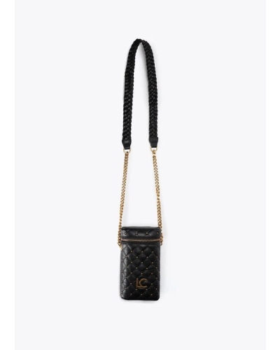 Lola Casademunt Quilted Leather phone pouch mini Studs black
