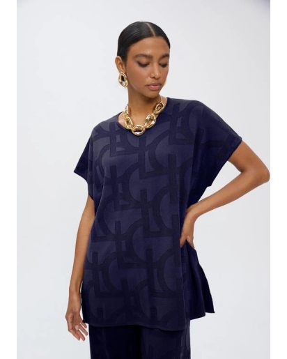 LOLA CASADEMUNT Lola Casademunt Jaquard top navy