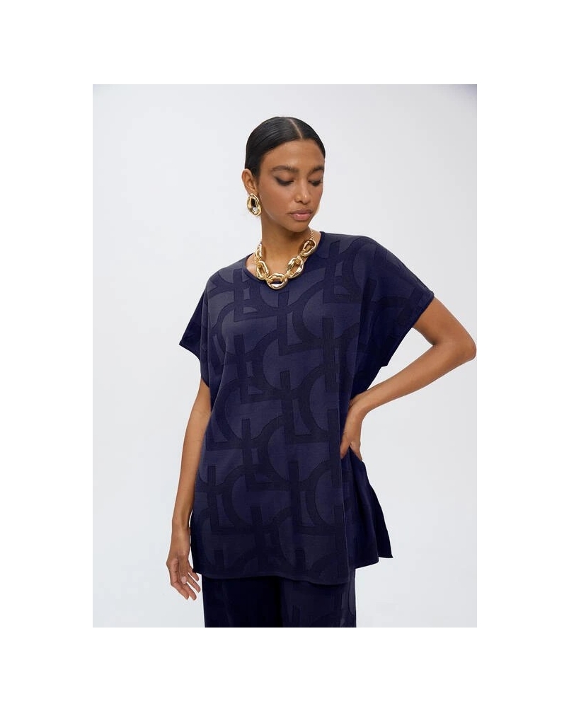 Lola Casademunt Jaquard top navy navy
