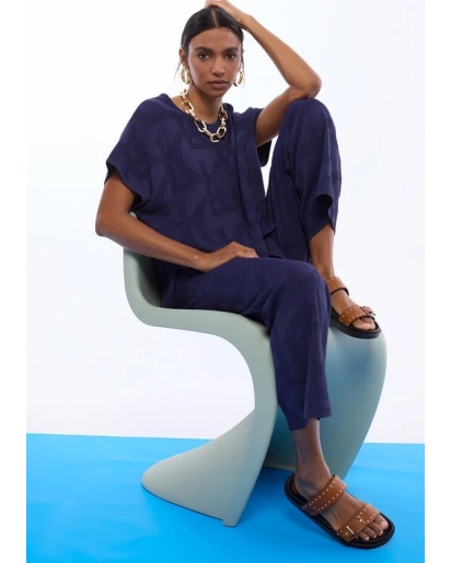 LOLA CASADEMUNT Lola Casademunt Jaquard top navy