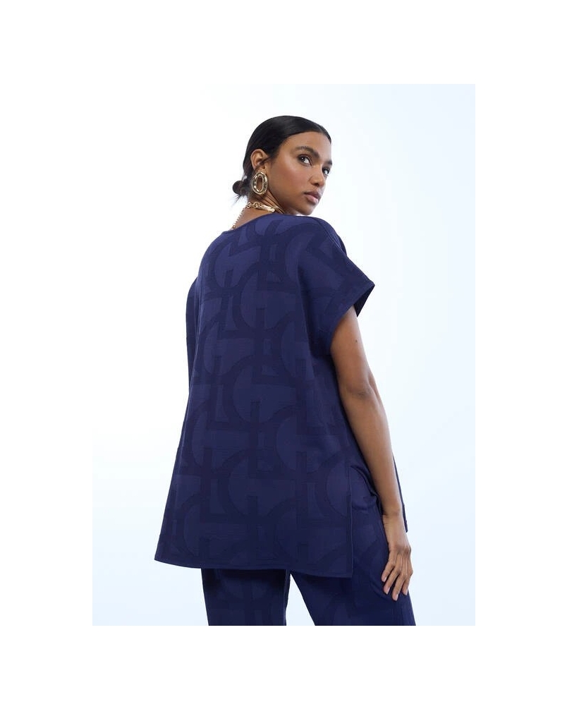 Lola Casademunt Jaquard top navy navy